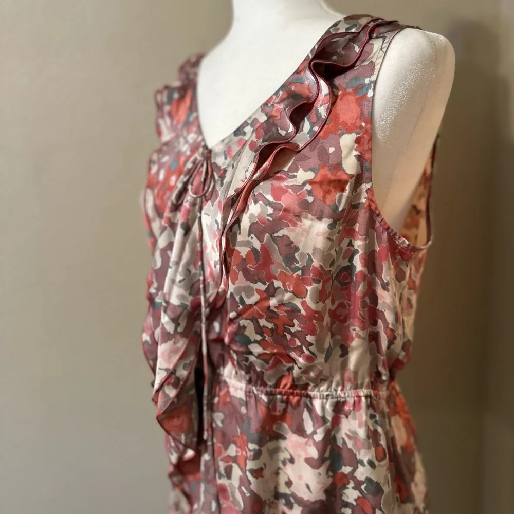 Banana Republic Pink Print Blouse Size: Large - Picture 3 of 6